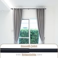 thumbnail image 6 of Curtain Rod Adjustable Window Curtain Rods with clear acrylic plexiglass square finials, 3piece brackets, hardware kits. Black 48-86 inches., 6 of 8