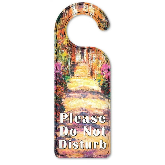 Do Not Disturb Door Knob Hanger Sign - Monet: II Viale del Giandino