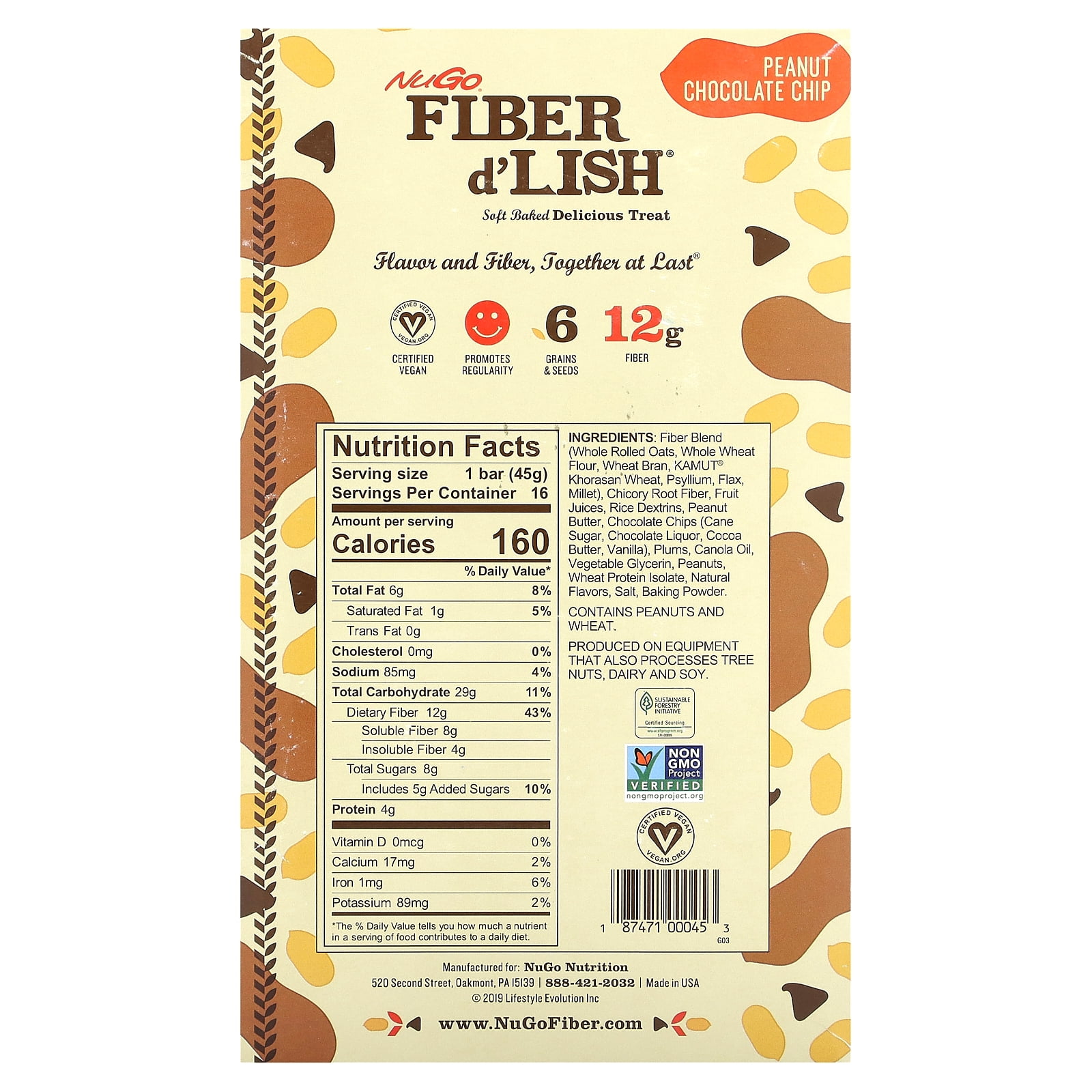 Gnu Foods Gnu Foods FiberLove Fiber Bars, 16 ea