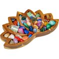 thumbnail image 1 of Bandeja de CRISTAL TUNC para piedras y cristales con diseño de flor de loto, 1 of 5