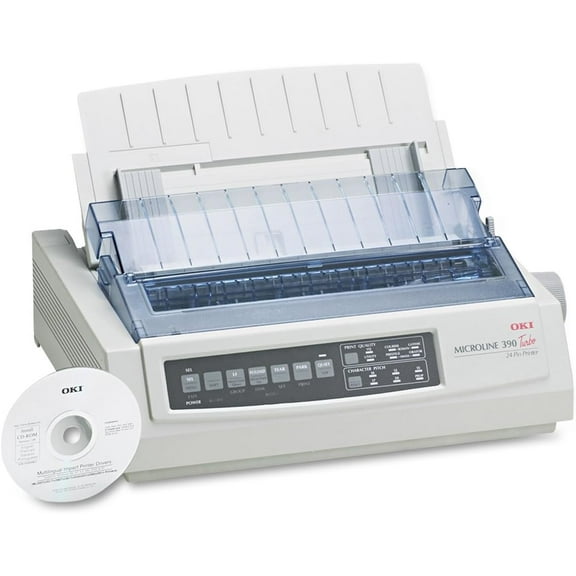 OKI Microline 390 24-Pin Dot Matrix Turbo Printer (62411901) – High-Speed, Reliable, Continuous Printing