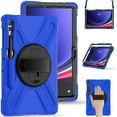 thumbnail image 6 of XYX Case for Samsung Galaxy Tab S9 FE+ 12.4 inch SM-X610/SM-X616B with 360 Degree Rotating, Hand Strap, Shoulder Strap, Blue, 6 of 7