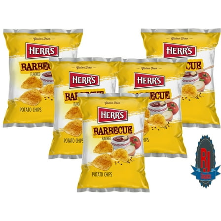 Herr`s Barbecue Potato Chips, 1OZ (Curated by RJ Snacks 40 Bags Value Pack)