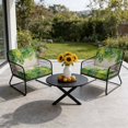 thumbnail image 5 of Outdoor Patio Cushion Covers 4 Pack Palm Leaf Patio Chair Cushion Covers with Ties and Zipper Waterproof Outdoor Seat Cushion Covers for Patio Furniture 22"x22", 5 of 6