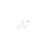 Mainstays, Double Hook White Metal Hooks, for Hanging Towels and Coats, 10 lbs Capacity, 1 Pc