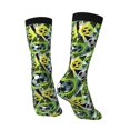 thumbnail image 5 of Uemuo Football Doodle Pattern Women's Crew Socks, Soft Durable Breathable Moisture-Wicking with Odor Control Cotton socks, 5 of 9