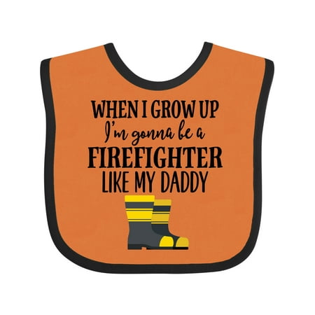 

Inktastic Future Firefighter Like Daddy Boys or Girls Baby Bib