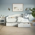 thumbnail image 4 of AFI Nantucket Wood Twin Size Daybed Frame with 2 Storage Drawers White, 4 of 16