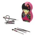 thumbnail image 6 of Japanese Kokeshi Doll Black Kimono Portable Case w/ Manicure Pedicure Tools Set, 6 of 6