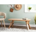 thumbnail image 2 of Folia Mid-Century Modern Bench in Natural Wood by LumiSource, 2 of 5