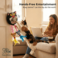 thumbnail image 2 of FancyKitty Interactive Retractable Teaser Cat Toy with 1 x Hanging Cat Toy, Black Cartoon Animal, Animal, 2 of 9