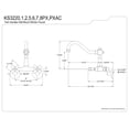 thumbnail image 3 of Grifo de Cocina Kingston Brass KS3225PX Bronce Ajustable de 15 cm, 3 of 3