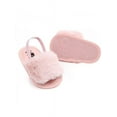 thumbnail image 2 of Newborn Baby Girl Shoes Plush Soft Sole Crib Faux Fur Slippers Pram Sandals, 2 of 3