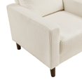 thumbnail image 5 of Xukmct Upholstered Accent Chair with Wood Frame, Corduroy Armchair for Office, Living Room, Beige, 5 of 9