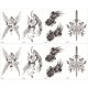 thumbnail image 1 of 8 hojas de tatuajes temporales para mujeres, pegatinas de tatuajes, conjuntos de tatuajes, para niñas y adultos, belleza, 1 of 5