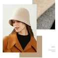 thumbnail image 5 of Women's warm wool bell hat solid color winter fisherman's hat, 5 of 5