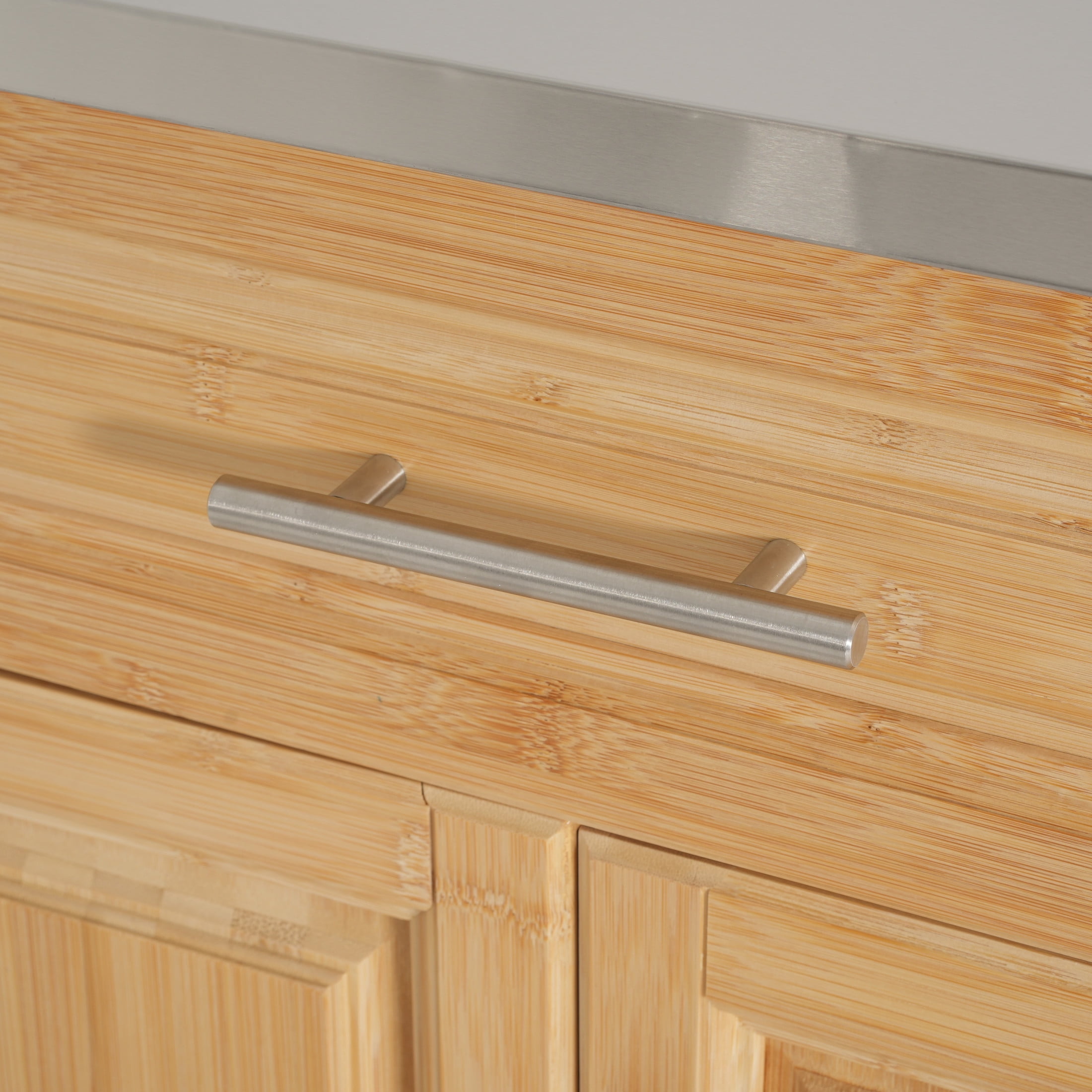 Christopher Knight Home Rolling Kitchen Cart with Stainless Steel Top, Drawer and Cabinet, Natural