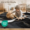 thumbnail image 4 of ODIKA 8'x10' Washable Area Rug Abstract Vein Border Swirl Inlay Veined Streaks Flow Symmetrical for King Size Bedroom Under Bed, Master Suite, Non-Shedding, Easy Care, 4 of 7