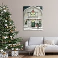 thumbnail image 2 of Christmas Tree Barn Rural Countryside Holiday Graphic Art Gallery Wrapped Canvas Print Wall Art, 2 of 7