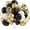 Black, Gold, variant on GOODOOSOO 60pcs Brown and Gold Balloons, 12 Inch Light Sand White Confetti Balloons for Neutral Bridal Shower, Birthday, Baby Shower Party Decorations