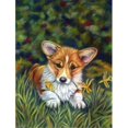 thumbnail image 1 of Carolines Treasures 7300GF Corgi Pup And Daffodils Flag Garden Size, 1 of 3