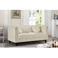 thumbnail image 2 of Uspridefurniture Fogg 64.17'' faux leather Rolled Arm Loveseat -Beige, 2 of 5