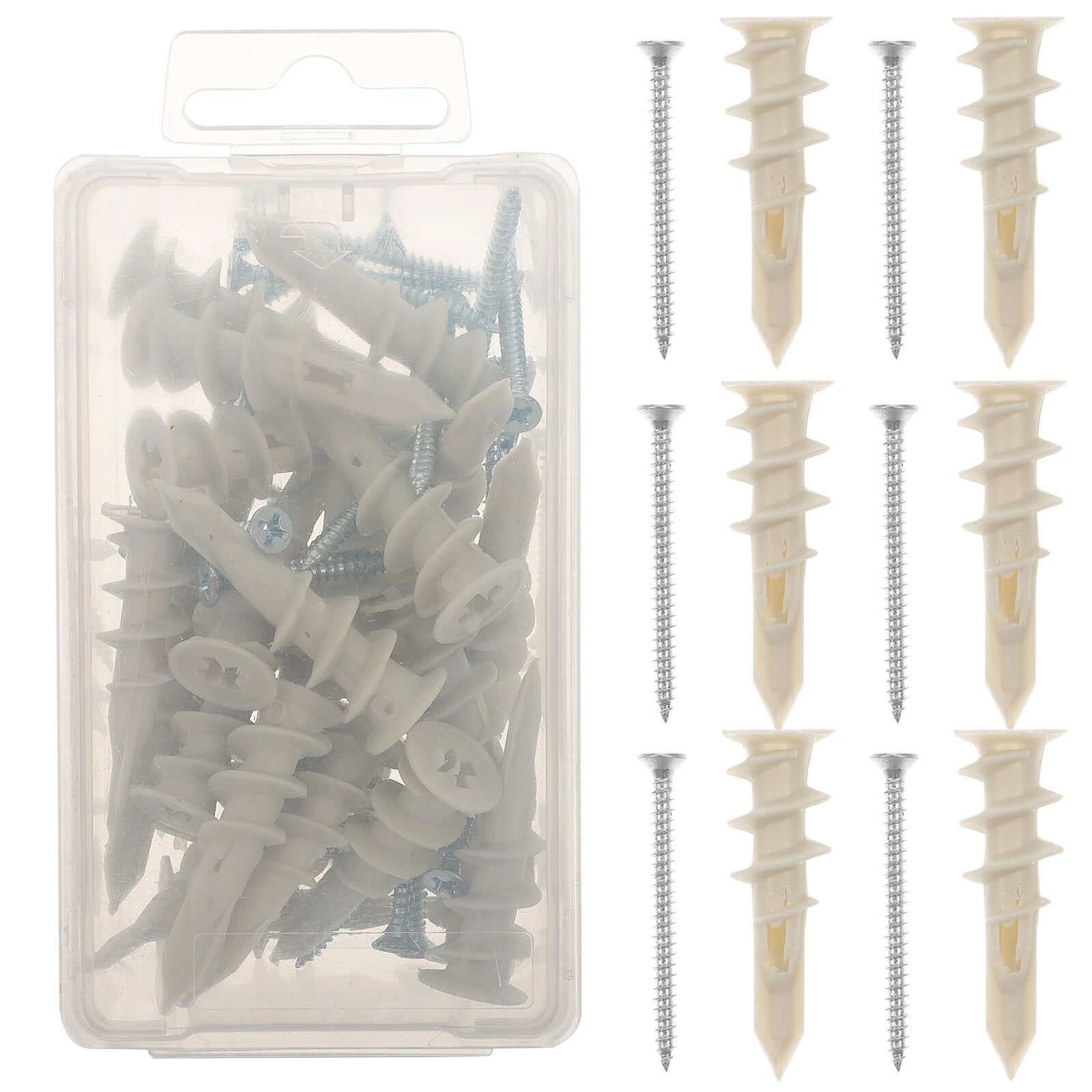 25 Sets Concrete Anchors Screws Drywall Anchors Plasterboard Tapping