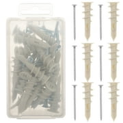 25 Sets Concrete Anchors Screws Drywall Anchors Plasterboard Tapping Anchors