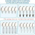 thumbnail image 3 of 44 Pack Curtain Rings with Eyelets, Metal Drapery Ring for Pinch Pleat Curtains, Drape Ring 1.5 Inch I D, Fits Up to 1.2 in Rod (Silver), 3 of 7