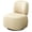 Beige, variant on Square Ottoman Pouf Foot Stool Rotation Footrest For Living Room Leather Upholstered Swivel Small Vanity Chair Modern Backrest Stool For Couch, Bedroom, Hallway