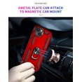 thumbnail image 2 of CASEFIV iPhone 15 Plus Case,Rugged Military Grade Anti-Fall Shockproof Heavy Duty Protective Phone Case with Kickstand Magnetic Ring Stand Full Body Case for Boys Mens,Red, 2 of 6
