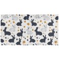 thumbnail image 2 of Haosy Hardcover 3 Ring Binder 1.5 Inch Ring Decorative Binder Organizer for Home School Office, Black White Rabbits and Stars, 2 of 10