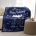 thumbnail image 6 of Yibo Happy Birthday Gifts for Papa Blanket Flannel Soft and Comfortable Anti-static Bed Sofa Blanket, 6 of 7