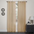 thumbnail image 2 of Kashi Home Holly Collection Window Treatment/Curtain/Sheer Faux Silk with Grommet Top 57" X 90", Pack of 2, Olive, 2 of 7