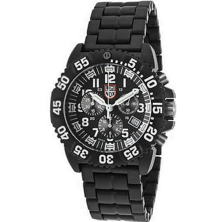 - Luminox Men's Colormark 3080 Series Chrono Black Rubber And Dial White Accents Movement: Quartz