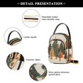 thumbnail image 4 of FORMRS Crossbody Bag for Women Quilted Travel Shoulder Cell Phone Purse with Chain Strap Handbag, Brown Christmas Trees, 4 of 7