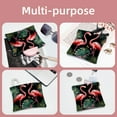 thumbnail image 5 of FeBohao 2 PCS Cosmetic Shrapnel Bag Sturdy Makeup Toiletry Bags Squeeze Purse Change Vegan Leather Square Large Box Aesthetic Baby Brush Glam Handbags Supplies Cosmetology School Flamingo, 5 of 6