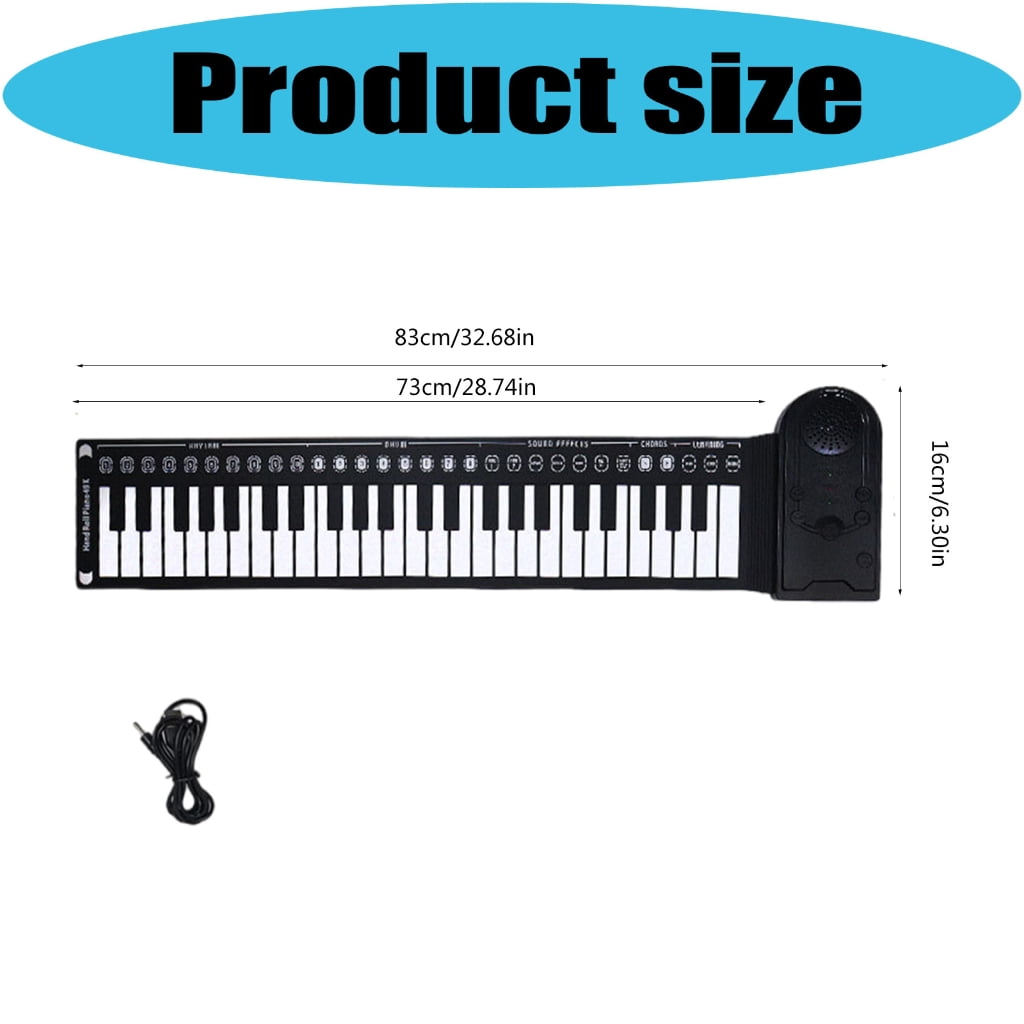 Practical 49 Key Piano Features Foldable Design USB Connectivity Built in Speaker Silicone Materials for Compacts Living