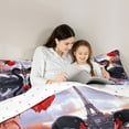 thumbnail image 5 of Castle Fairy Teens Adults Romantic Black Swan Full Size Comforter Sets 3-Piece,Paris Eiffel Tower Bedding Comforter Set,Valentine's Day Rose Lightweight Bedding Sets,Breathable Home Decor,Reversible, 5 of 8