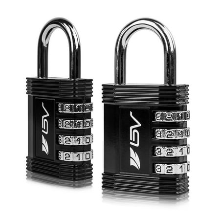 BV 4 Digit Combination Alloy Padlock - Safety Lock for Toolbox, Closet & Gym Locker (Best Padlock For Gun Case)
