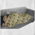 thumbnail image 5 of Oasis Soft Flannel Fleece Throw Blanket, Repetitive Palm Tree with Coconuts on Branches, Cozy Plush for Indoor and Outdoor Use, 50" x 60", Peach Fern Green, by Ambesonne, 5 of 5
