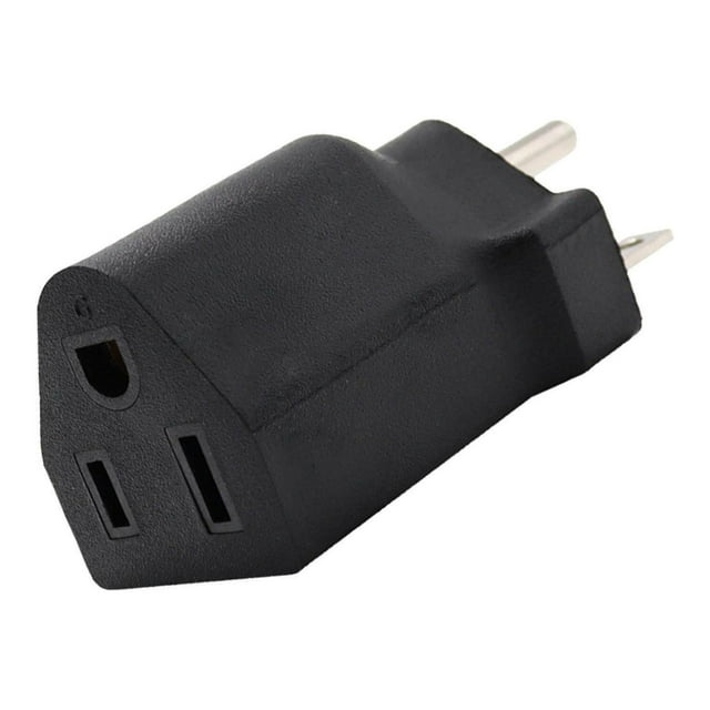 Portable 110-120V to 220-240V Plug Adapter Black light socket 6-15R To 5-15R
