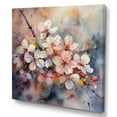 thumbnail image 2 of DESIGN ART Designart "Pink Blue Apple Tree Melody" Floral Apple Tree Canvas Wall Art 16 in. wide x 16 in. high, 2 of 5