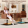 thumbnail image 7 of Baasha High-end Salon Chair, Gold & Brown Styling Chair, Faux Leather, 360° Swivel, 330 lbs Weight Capacity, Memory Foam Cushion, Arm Rest, Ergonomic, Adjustable Height, Foot Rest, PU Leather, 7 of 7