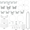 thumbnail image 2 of DIY 10 Pairs Alloy Butterfly Dangle Earrings Making Kits with Earring Hooks Jump Rings Glass Beads for Women Starters DIY Earring Jewelry Making, 2 of 9