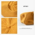 thumbnail image 3 of Womens Winter Beret Hat, Wool Knit French Hat, Warm Casual Slouchy Beanie Cap, 3 of 3