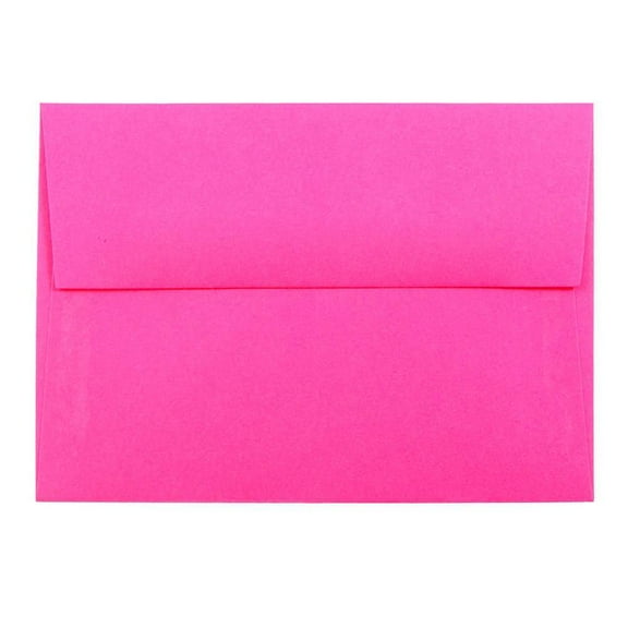 JAM Paper 4Bar A1 Envelopes, 3.6x5.1, Fuchsia, 50/Pack