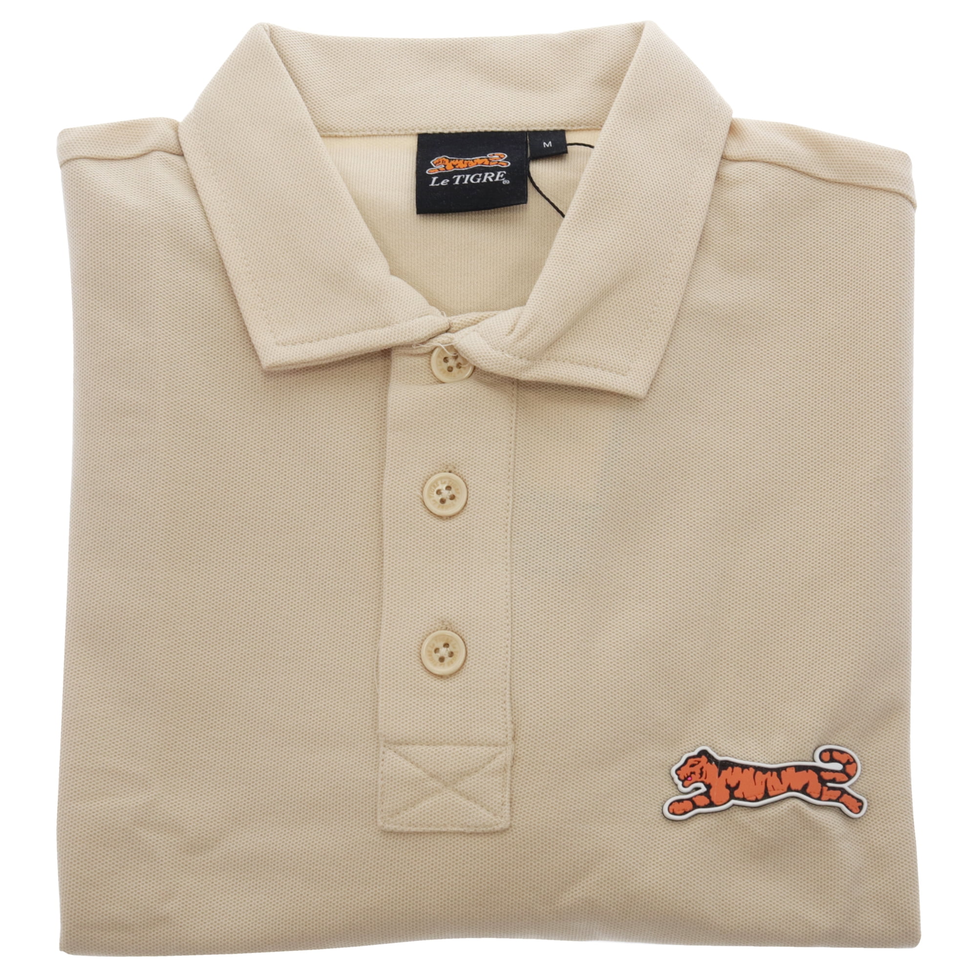 Classic Cotton Polo Shirt for Men by Le Tigre - Beige - Size XX