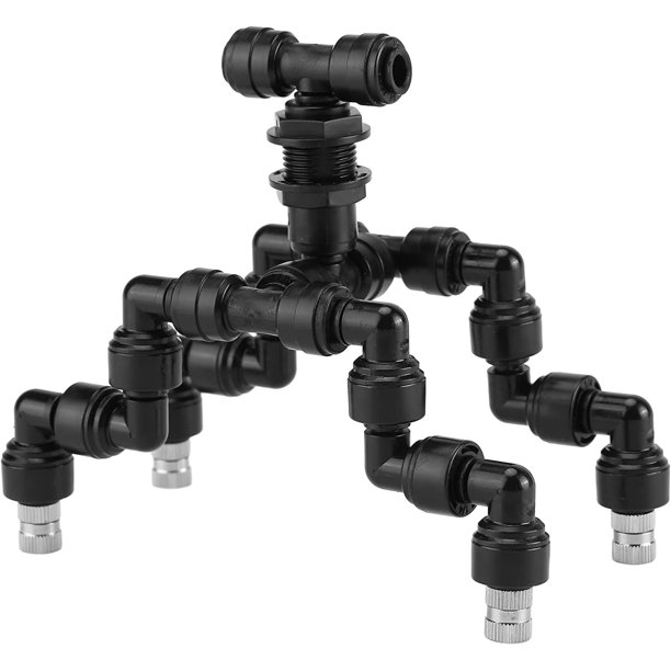 Boquilla de niebla para reptiles con cabeza ajustable de 360 grados Sistema de rociado de enfriamiento omnidireccional Boquilla de niebla de selva tropical para tanque Terrario Acuario esquí esquí Gafas de esquí