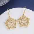 thumbnail image 3 of Tree of Life Wiccan Pentagram Earrings Stainless Steel Pentacle Wicca Pagan, 3 of 9